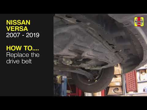 How to Replace the drive belt on the Nissan Versa 2007 to 2019