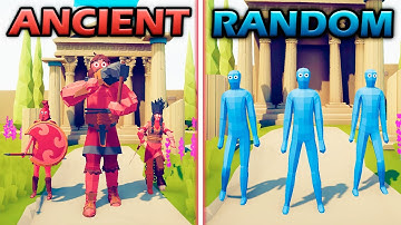 ANCIENT TEAM vs RANDOM UNITS TEAM - Totally Accurate Battle Simulator | TABS