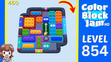 Color Block Jam Level 460 (854) Solution Walkthrough