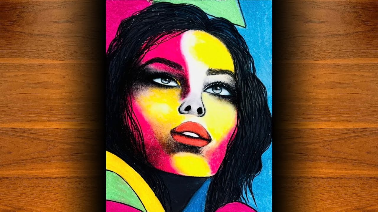 How to Draw a Girl’s Face Step by Step with Soft Pastels & Pencil ...