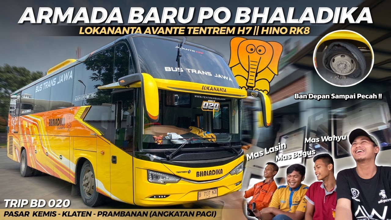 ANGKATAN PAGI NAIK BHALADIKA AVANTE HINO RK8 AIRSUS‼️ BAN DEPANNYA SAMPAI PECAH🫠 - Trip BD 020