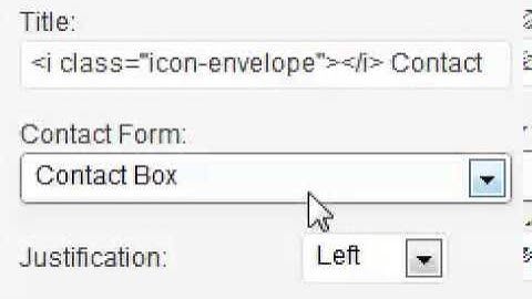 Contact Form Menu Widget
