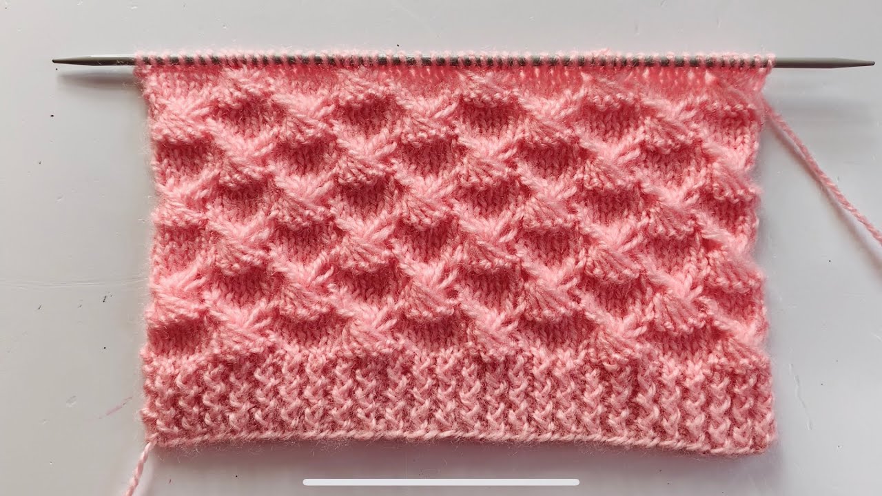 Beautiful knitting stitch pattern for sweater/baby sweater - YouTube
