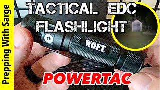 W.O.F.T. Powertac Tactical Flashlight Unboxing & Review