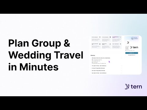 Wedding & Group Travel Made Easy with Tern | Live Demo with Evan - video from Tern