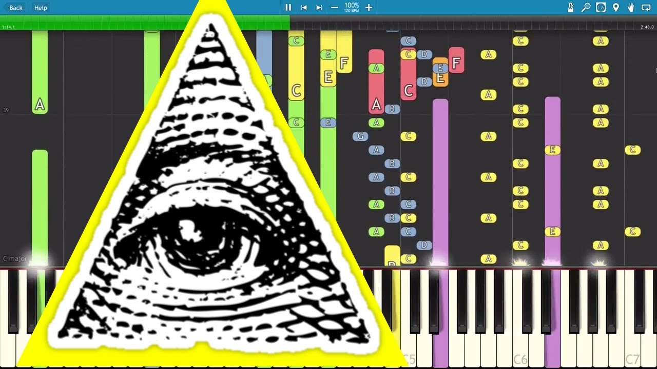 Impossible Remix The Illuminati Song Piano Cover Youtube - oof illuminati songroblox