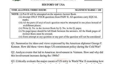 CSS 2024 History Of USA Full Paper Solved | All CSS 2024 Papers Solved | Decoding All Papers