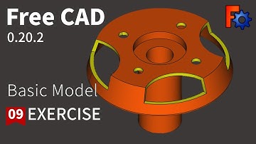 FreeCAD Tutorial for beginners,basic model exercise 09