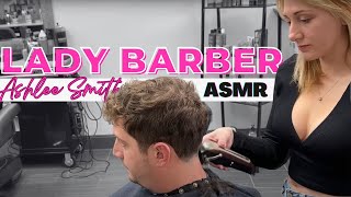 Relaxing ASMR Men's Haircut & Hair Wash | Female Barber