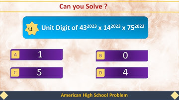 Easy Unit Digit Problem | Math Olympiad | American High School Math Problem