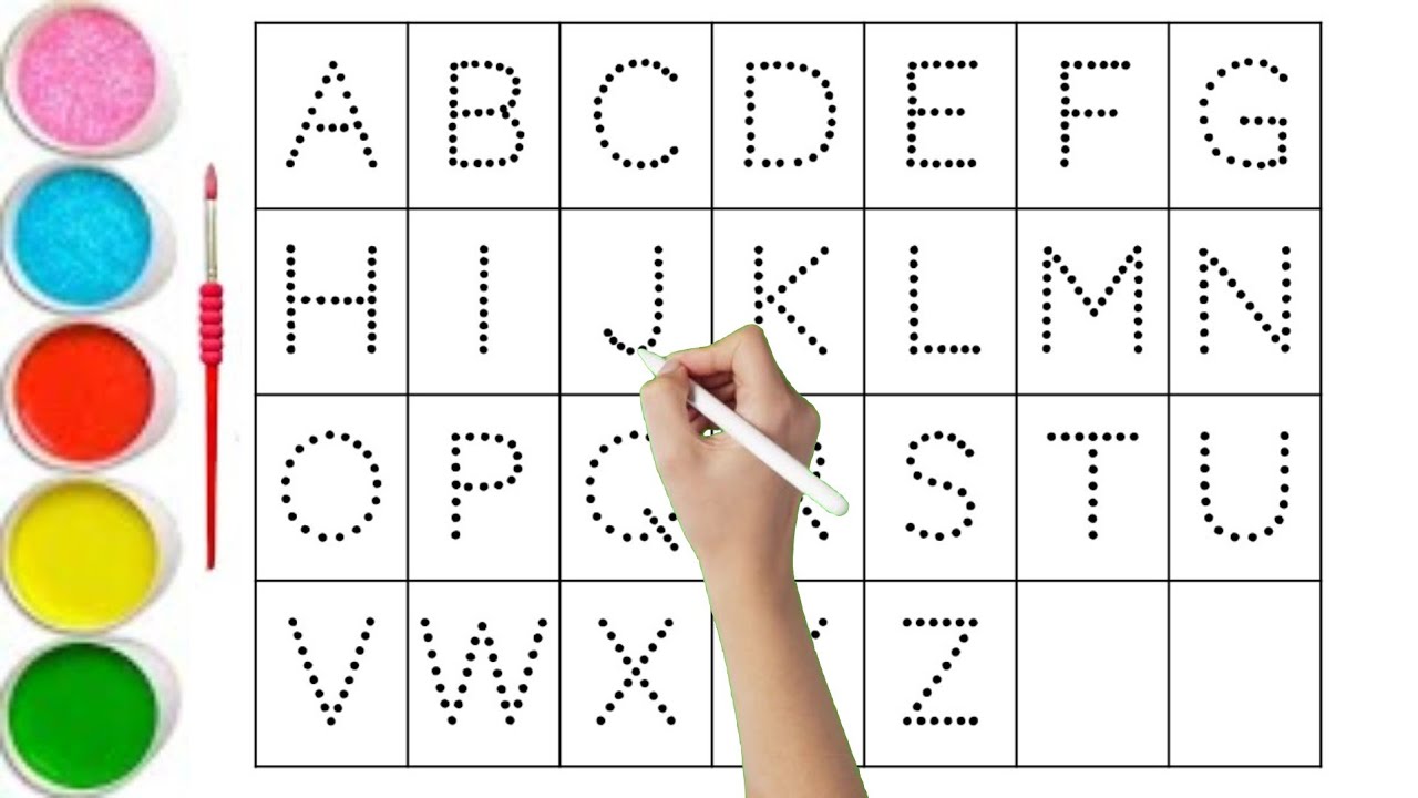 Alphabet | ABC songs, a to z, abcd, kids rhymes | dotted lines for toddlers | abcd song video