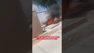 Homeless Camp- WOMAN almost burns not knowing her stuff is on fire 🔥 CATCHES FIRE! #fire #homeless