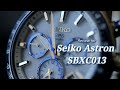 Seiko Astron SBXC013 review. Nice color dial with white and blue.