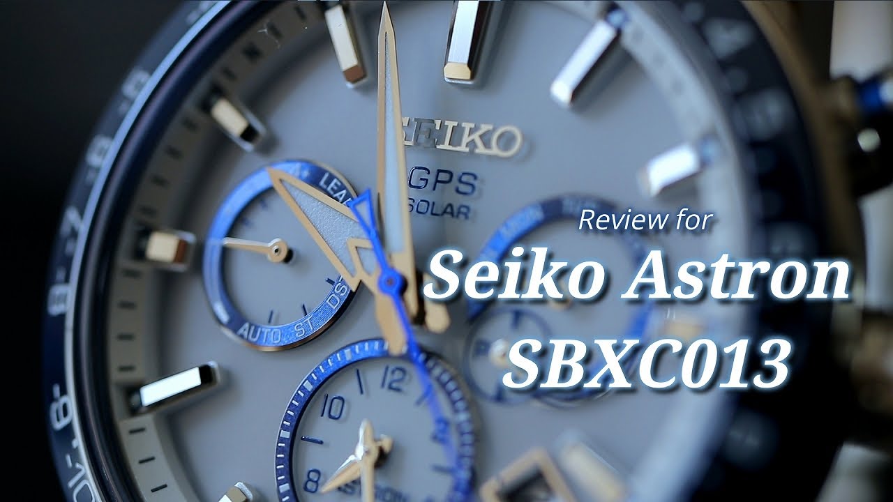 Seiko Astron SBXC013 review. Nice color dial with white and blue.