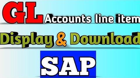 How to GL Accounts Line Item Display & Download in SAP ( हिंदी में) | SAP | SAPcourse | Accounting