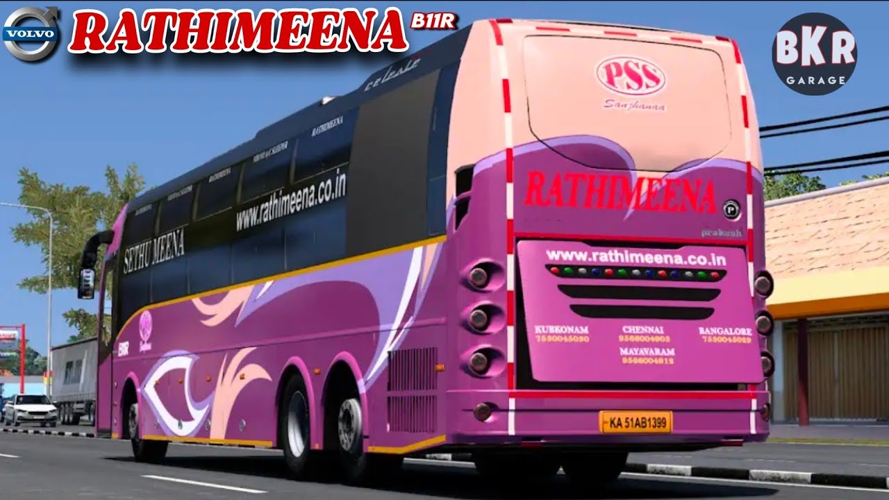 RATHIMEENA TRAVELS VOLVO CELESTE B11R AC SLEEPER | MYLADUTHURAI = BANGLORE | Euro Truck Simulator 2