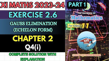 [XI-MATHS] CH. 02 EXERCISE 2.6 Q4(i) | "MATRICES AND DETERMINANTS"