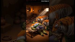 "Hulk vs 2 Angry Lions 🦁🔥 | Ultimate Fight" #ai #shorts #animals #marvel #automobile #hulk #facts