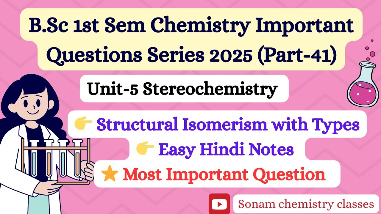 Isomerism B.Sc 1st Sem | Structural Isomerism & Types | Stereochemistry | 12th/ JEE/ NEET Chemistry 