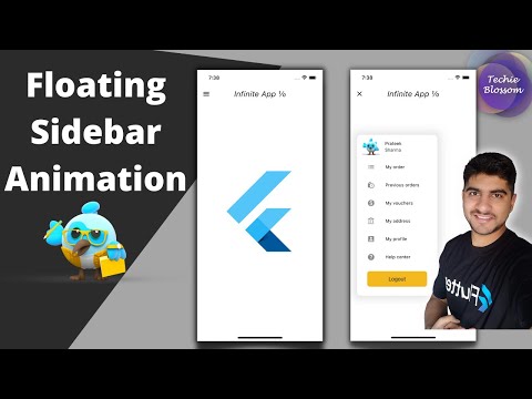 Floating Sidebar Animation | Flutter UI