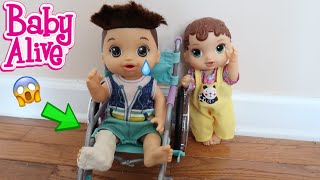 BABY ALIVE Drake Breaks His Leg Diy Playdoh Cast