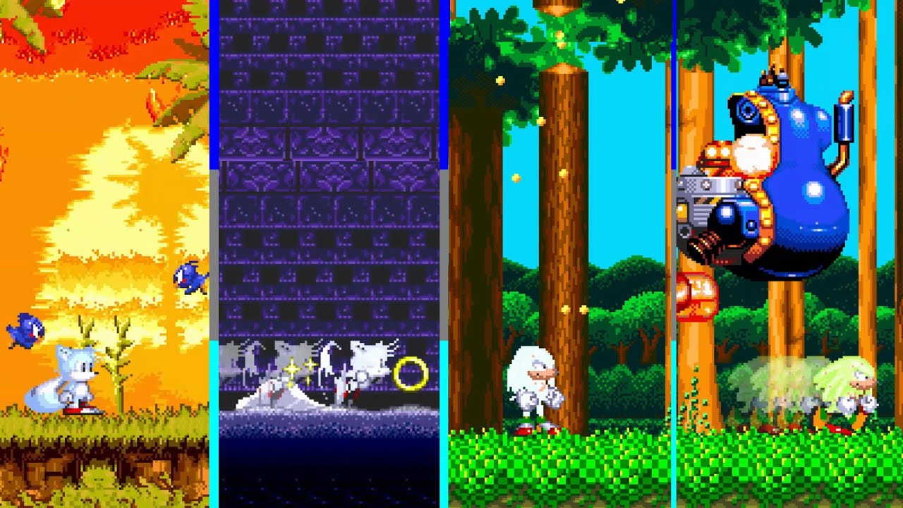 Tails and Knuckles Hyper Palettes [Sonic 3 A.I.R.] [Mods]