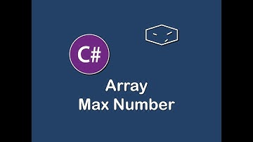 array max number in c#