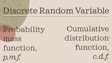 Discrete Random Variable | Probability mass function & Cumulative Distribution function | Examples