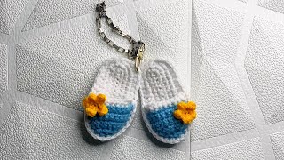 HOW TO CROCHET SANDALS KEYCHAIN