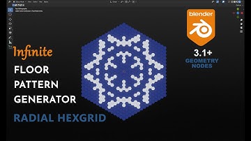 Infinite Floor Pattern Generator HexGrid Geometry Nodes Blender 3.1+