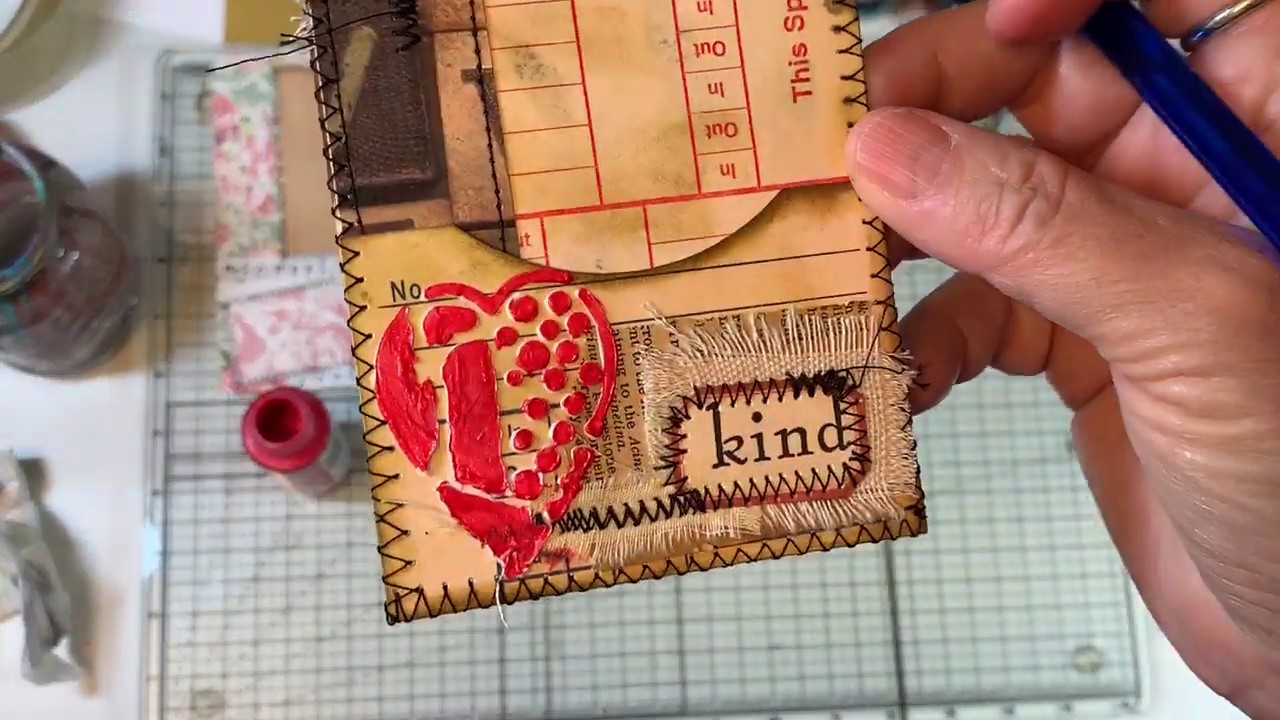 Craft with Me - Enhancing Ephemera with Modeling Paste - Part 3 - YouTube
