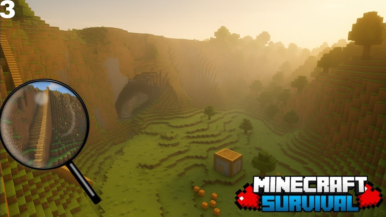 Cut Through the Mountains & Built This! ⛏️ | Minecraft Survival Part 3 ...