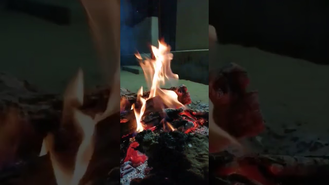 Cold night with fire.....