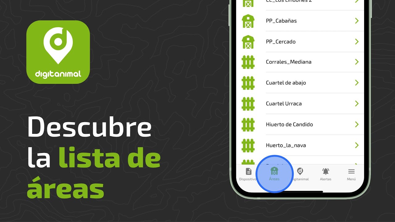 10. Descubre la lista de áreas y sus fichas | App digitanimal