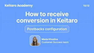 Keitaro Academy. Receiving conversion/postback to tracker, fixing issues. Offer type redirect.