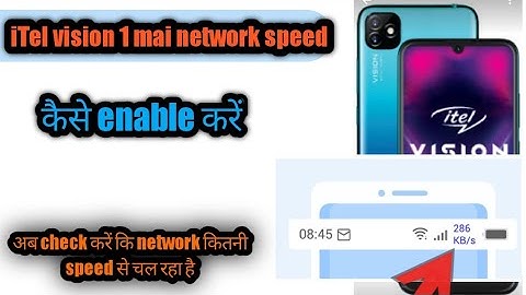 iTel vision 1 Network Speed Kaise Enable Karen//How To Enable iTel vision 1 Network Speed In 1Minute