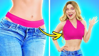 LAST-MINUTE CLOTHING HACKS | Transform Outfit Anywhere \& Anytime! Save Your Money with 123GO! SCHOOL