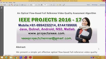 An Optical Flow Based Full Reference Video Quality Assessment Algorithm