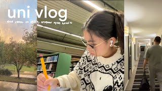 uni vlog 🧋 | dad came to visit, another open house, still lots of studying