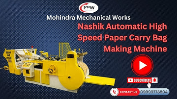 Nashik Automatic High Speed Paper Carry Bag Making Machine 09999778804