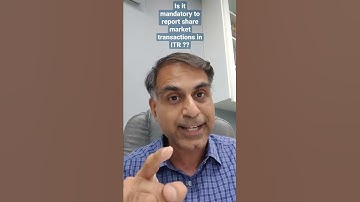 Is it mandatory to report share market transactions in ITR ??