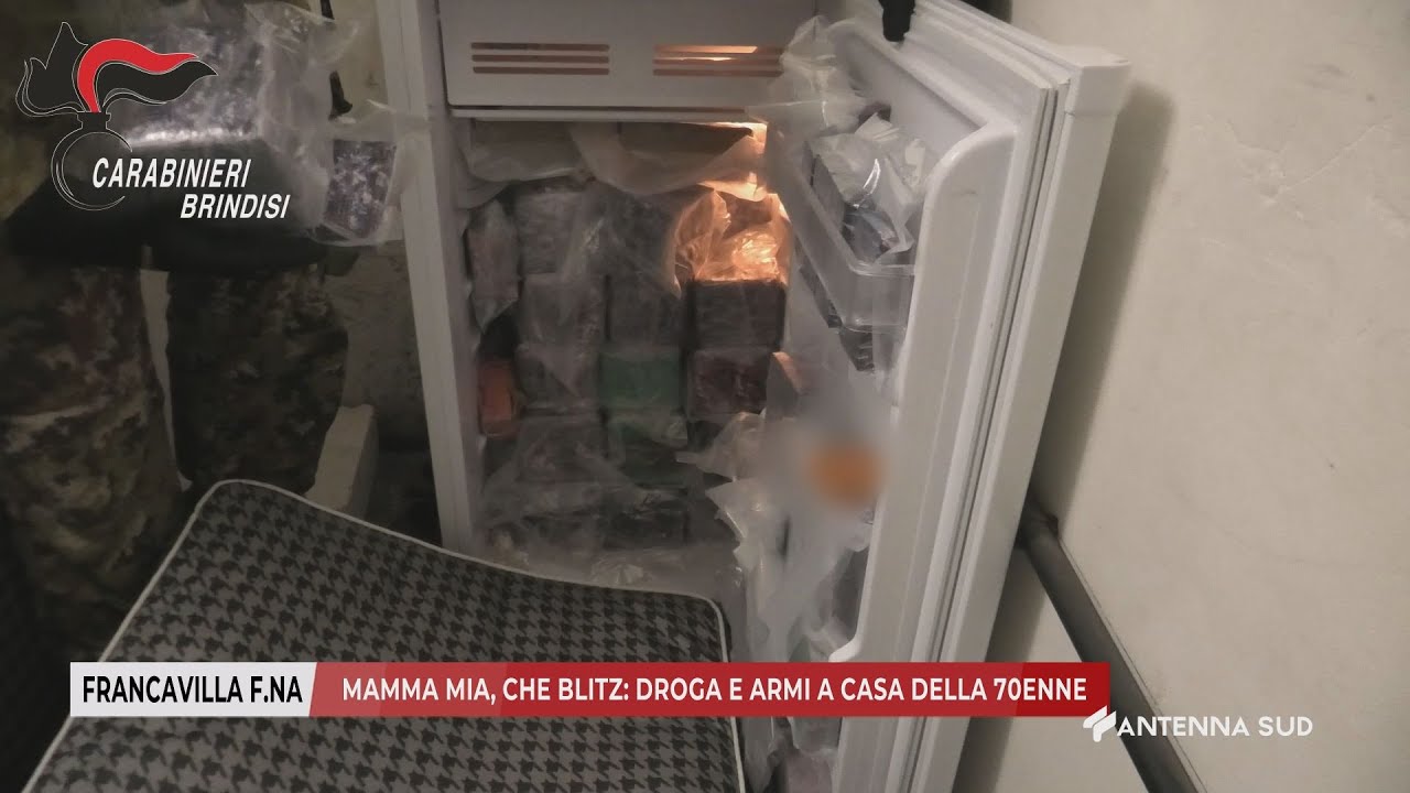 21 OTTOBRE 2025 - FRANCAVILLA F.NA (BR) - MAMMA MIA, CHE BLITZ: DROGA E ARMI A CASA DELLA 70ENNE