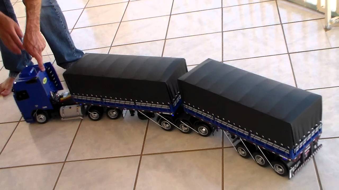 Brinquedo Carreta Bi-Trem de Madeira