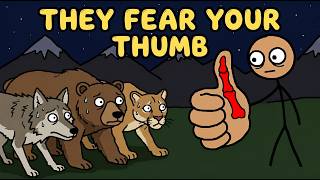 Why Wild Predators Fear Human Thumbs?