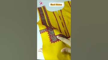 Shirt Design with Side border Using Sewing Tips and Tricks #shorts #shortsfeed #sewinghacks