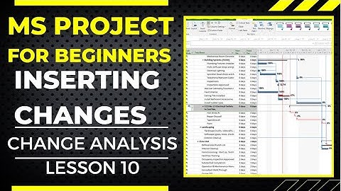 Inserting Changes into MS Project, see the impact on cost and time.  MS Project for Beginners #10