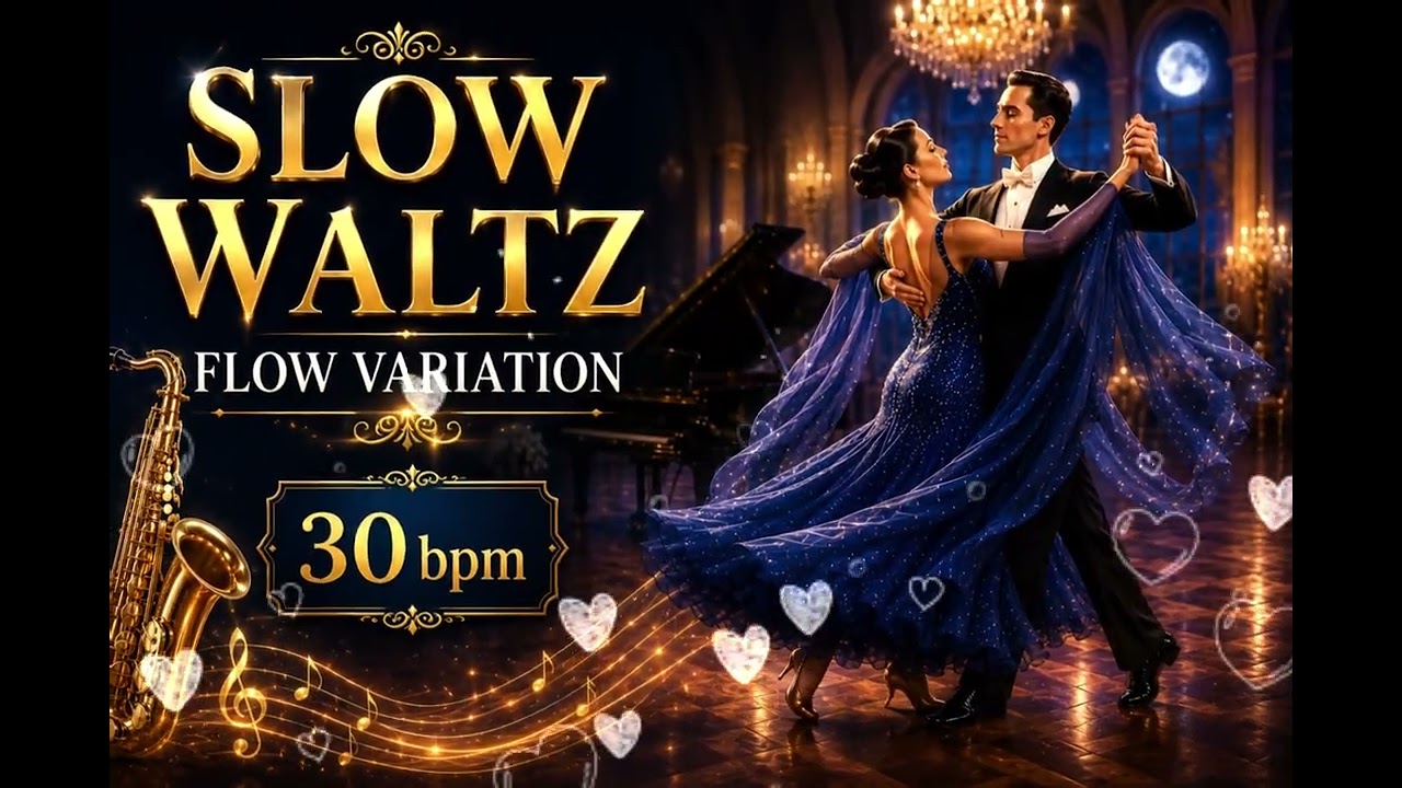 Slow Waltz Flow Variation – 30 bpm | Ballroom Practice Music