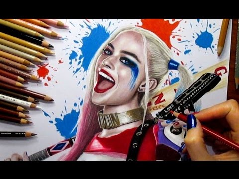 Speed Drawing: Harley Quinn - Margot Robbie in Suicide Squad ...