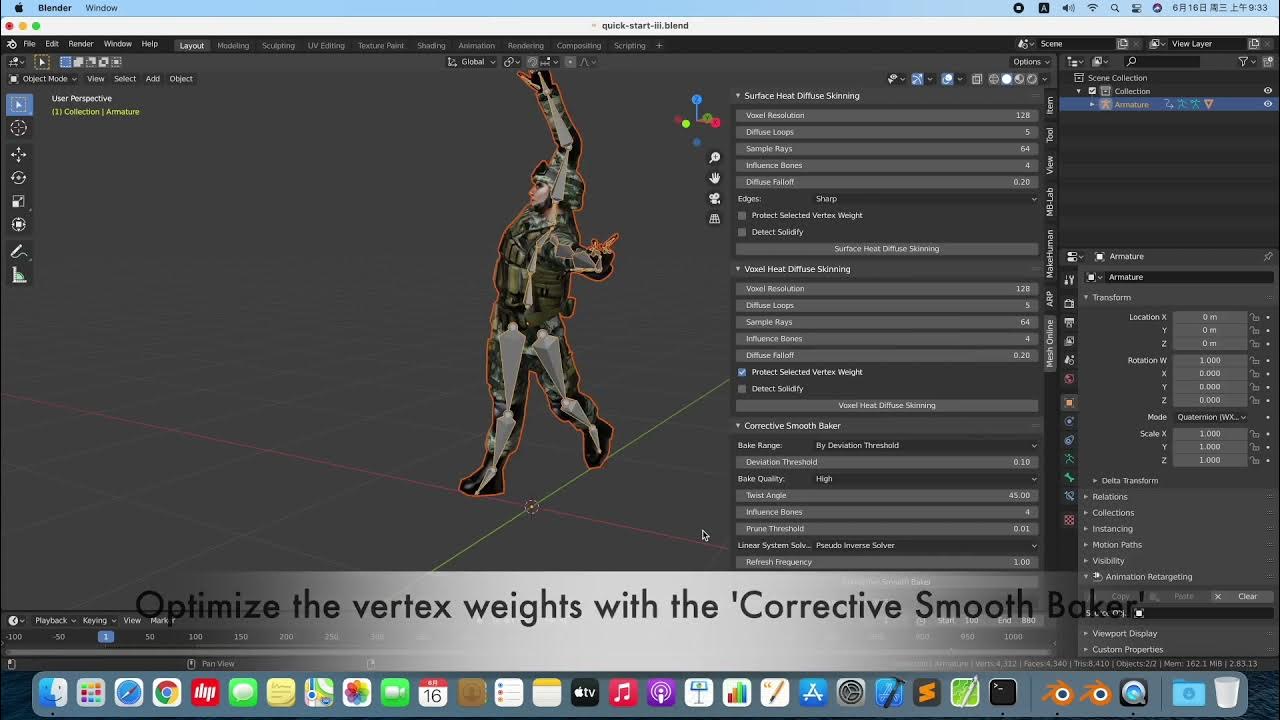 Voxel Heat Diffuse Skinning Quick Start YouTube
