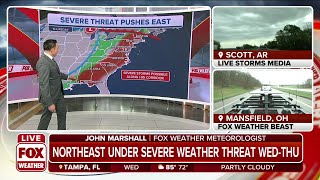 Severe Weather Threat Moves Into The Northeast On Thursday